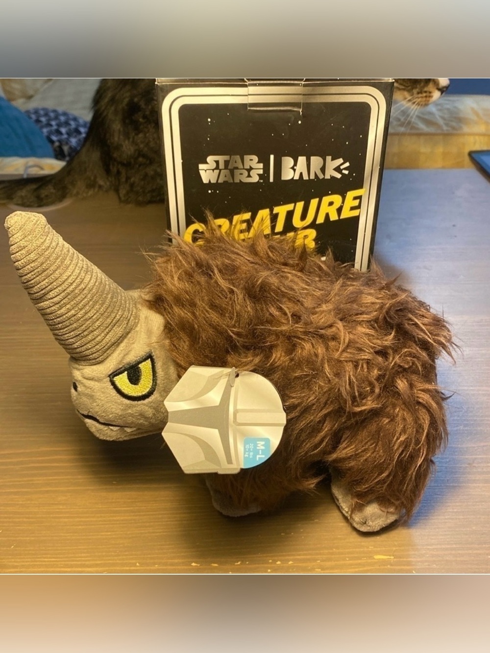 Bark Star Wars Creature Club Woolly Bully Mudhorn plush dog toy
